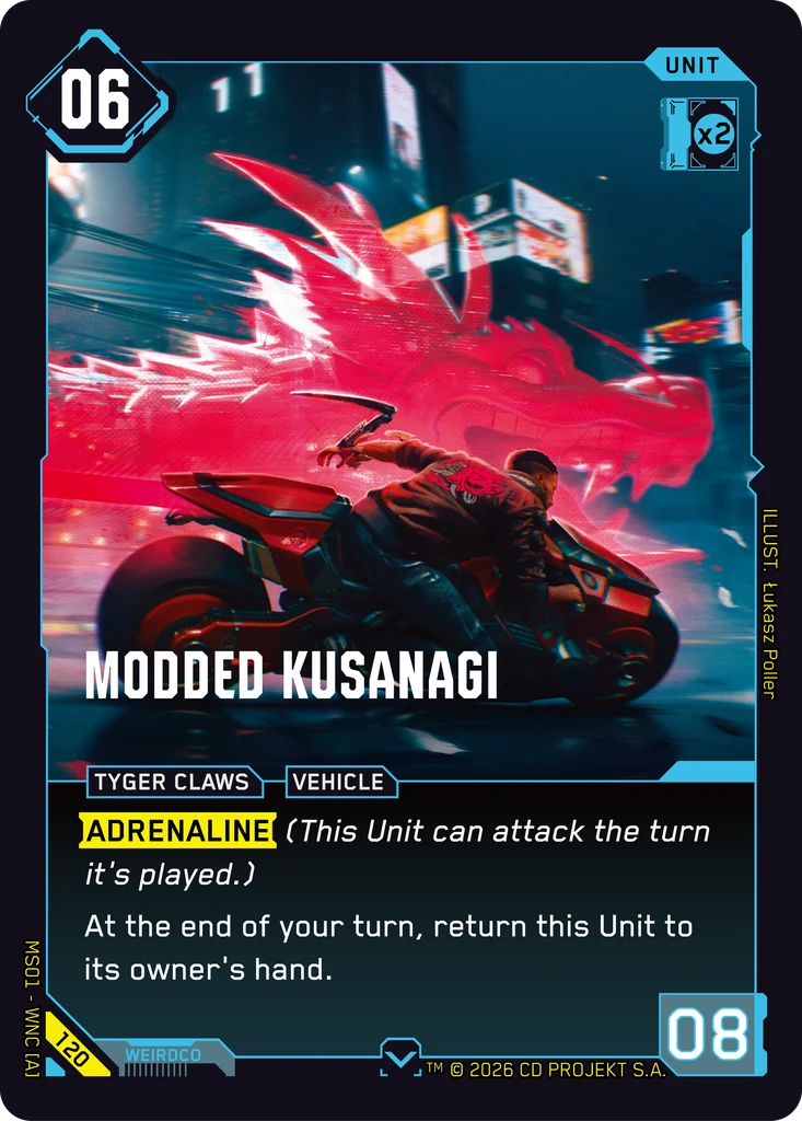 Modded Kusanagi 120 Normal Cyberpunk TCG card