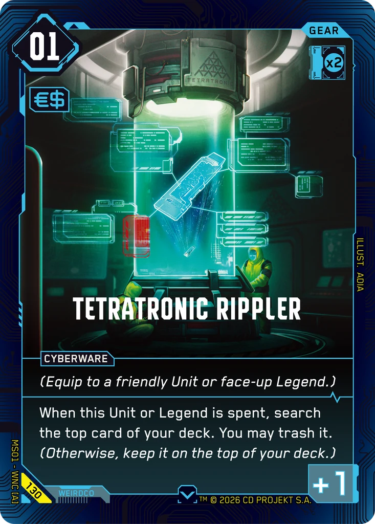 Tetratronic Rippler 130 Normal Cyberpunk TCG card