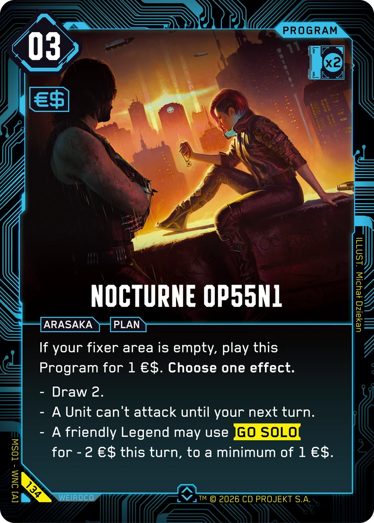 Nocturne OP55 N1 134 Foil Cyberpunk TCG card