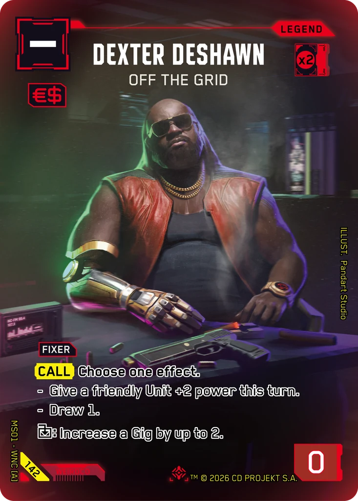 Dexter DeShawn, Off the Grid 142 Foil Cyberpunk TCG card