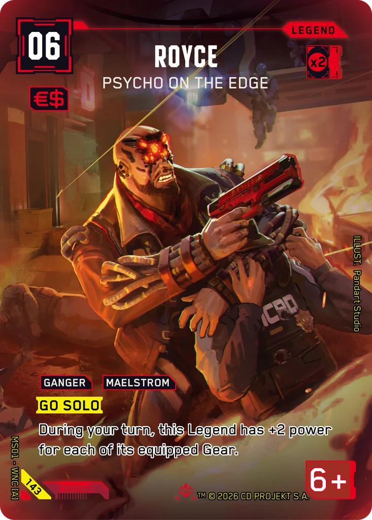 Royce, Psycho on the Edge 143 Foil Cyberpunk TCG card
