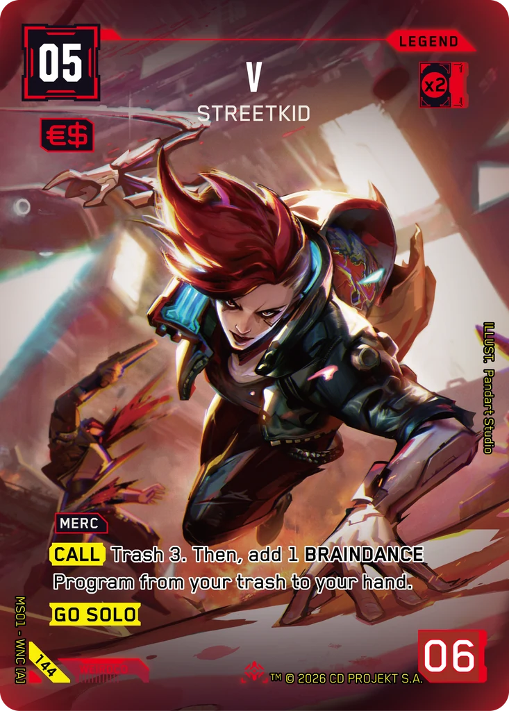 V, Streetkid 144 Foil Cyberpunk TCG card