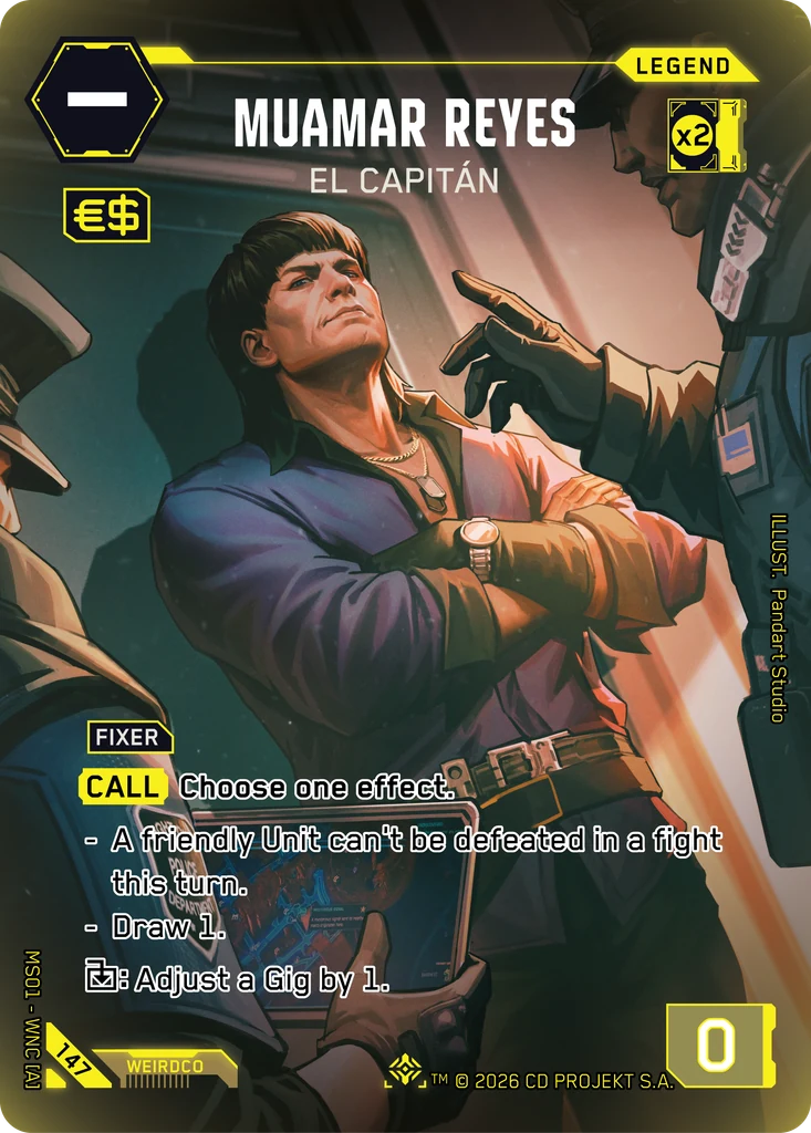 Muamar Reyes, El Capitán 147 Foil Cyberpunk TCG card
