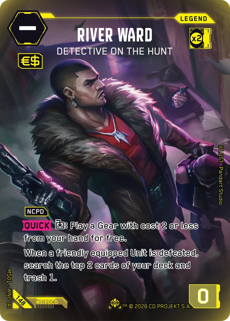 River Ward, Detective on the Hunt 148 Foil Cyberpunk TCG card
