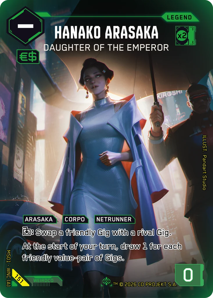 Hanako Arasaka, Daughter of the Emperor 151 Foil Cyberpunk TCG card