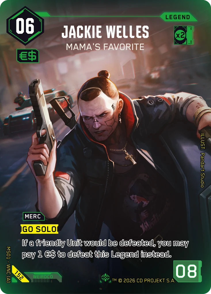 Jackie Welles, Mama's Favorite 152 Foil Cyberpunk TCG card