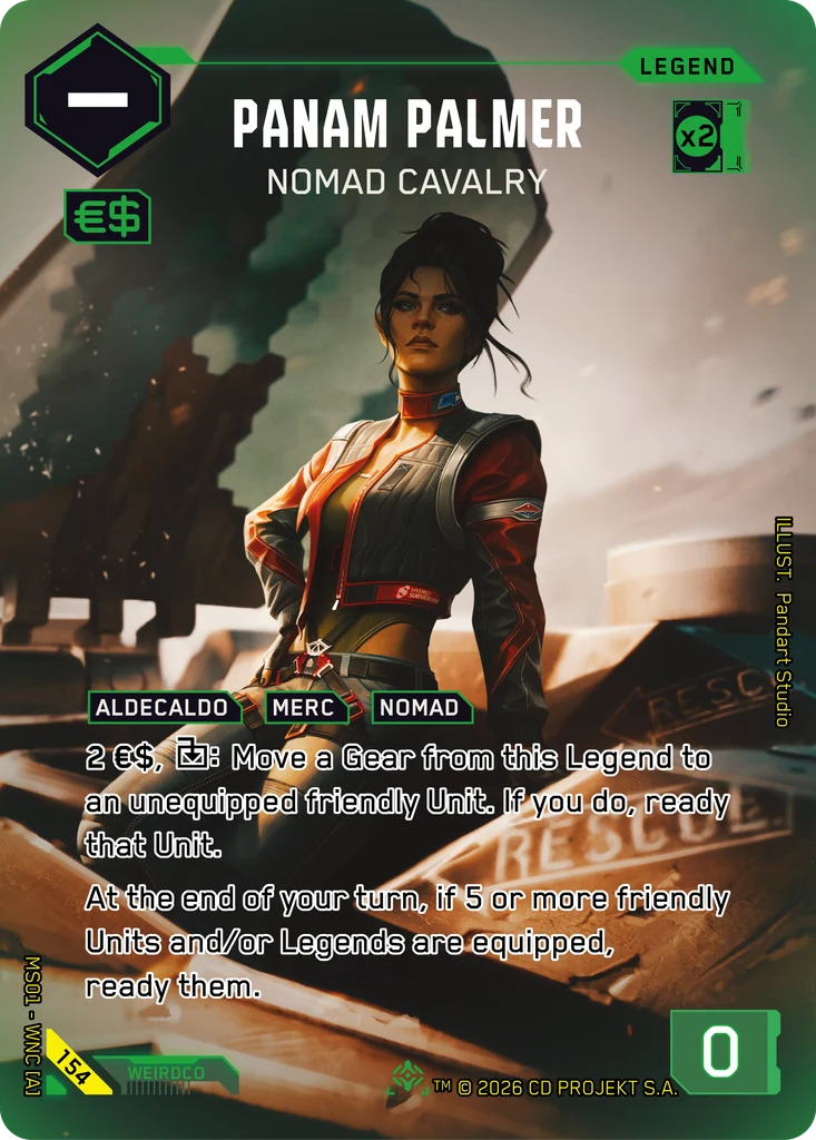 Panam Palmer, Nomad Cavalry 154 Foil Cyberpunk TCG card
