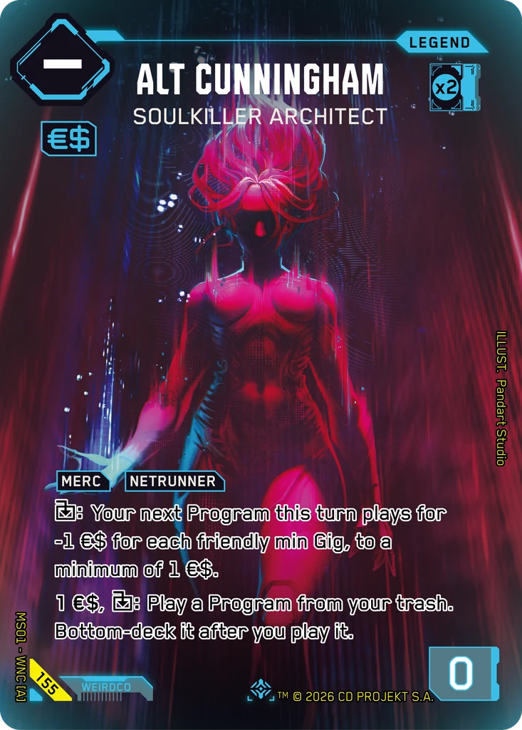 Alt Cunningham, Soulkiller Architect 155 Foil Cyberpunk TCG card