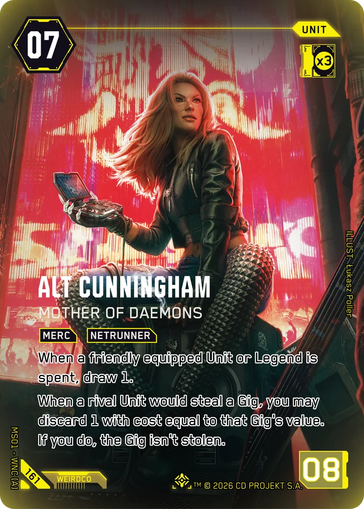Alt Cunningham, Mother of Daemons 161 Foil Cyberpunk TCG card