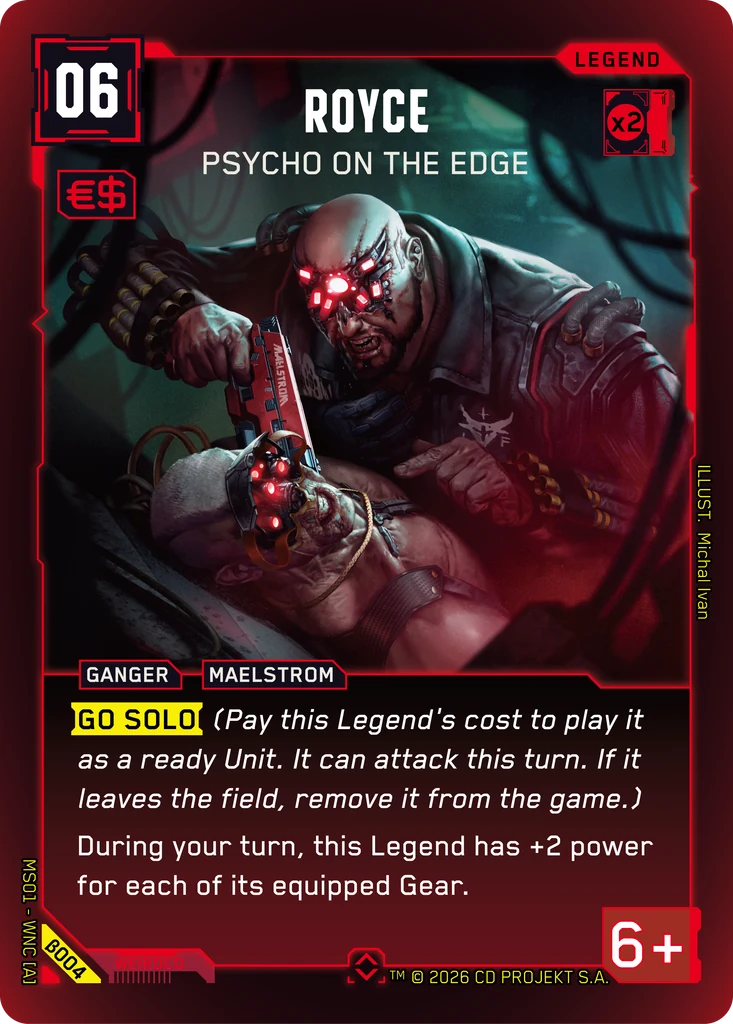 Royce, Psycho on the Edge β004 Foil Cyberpunk TCG card