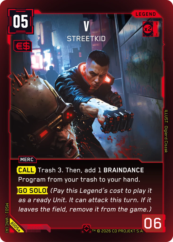 V, Streetkid β005a Foil Cyberpunk TCG card