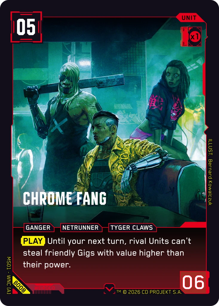 Chrome Fang β008 Normal Cyberpunk TCG card
