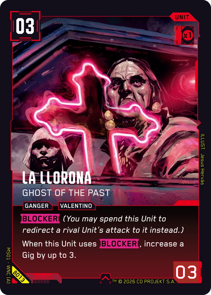 La Llorona, Ghost of the Past β013 Normal Cyberpunk TCG card
