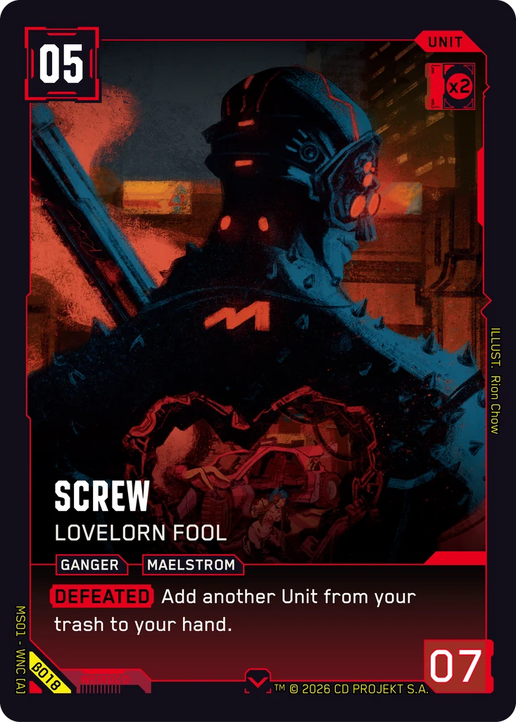 Screw, Lovelorn Fool β018 Normal Cyberpunk TCG card