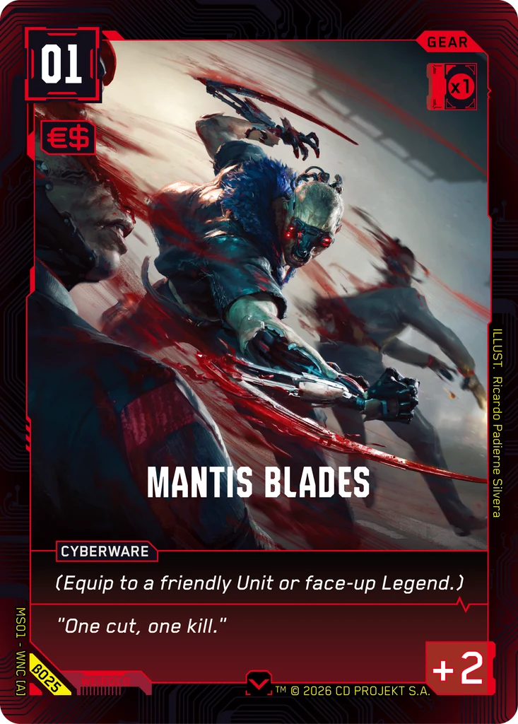Mantis Blades β025 Normal Cyberpunk TCG card
