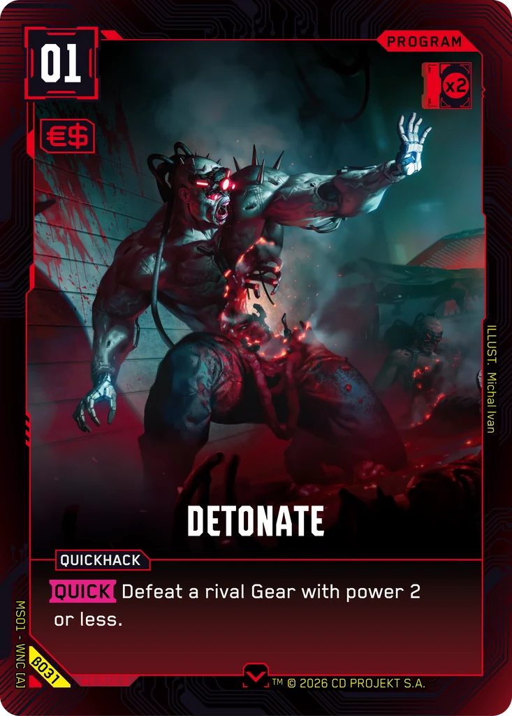 Detonate β031 Normal Cyberpunk TCG card