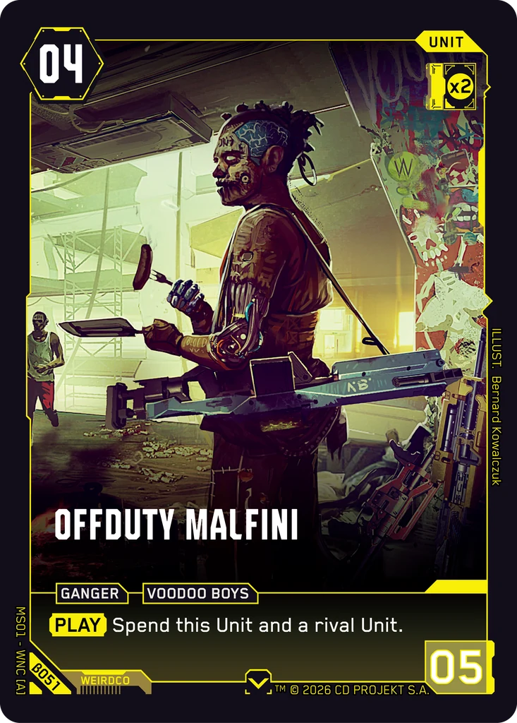 Offduty Malfini β051 Normal Cyberpunk TCG card