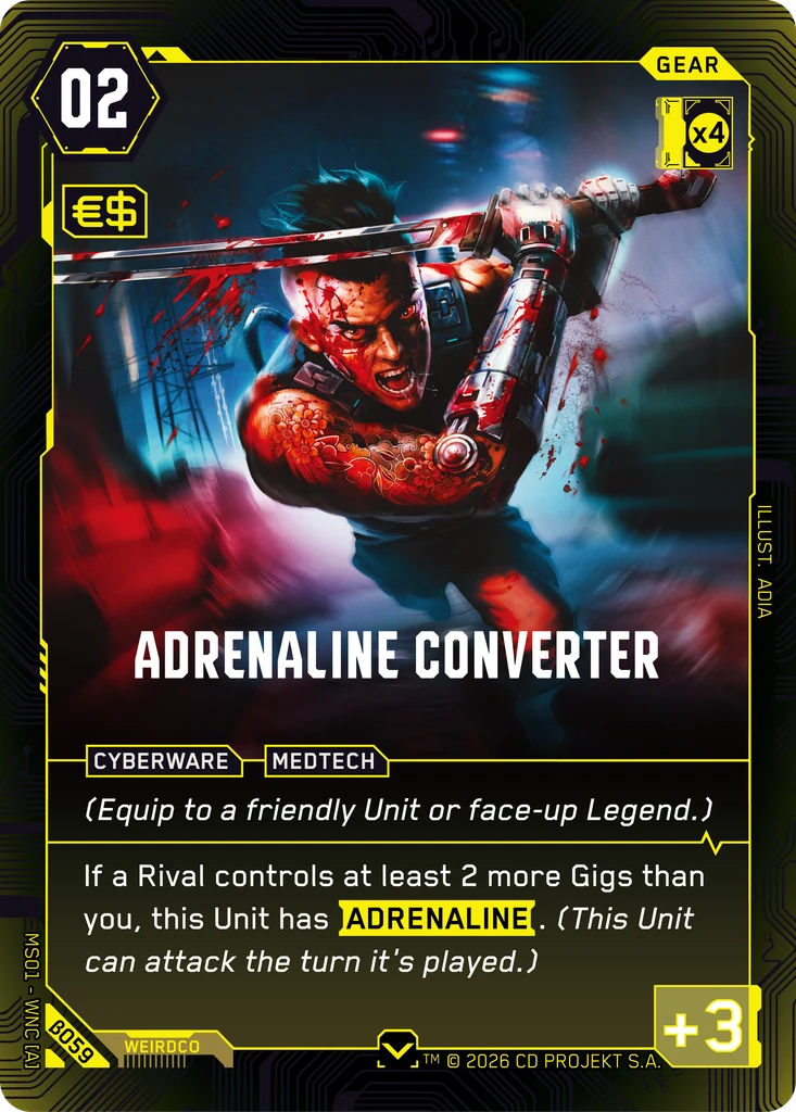 Adrenaline Converter β059 Normal Cyberpunk TCG card