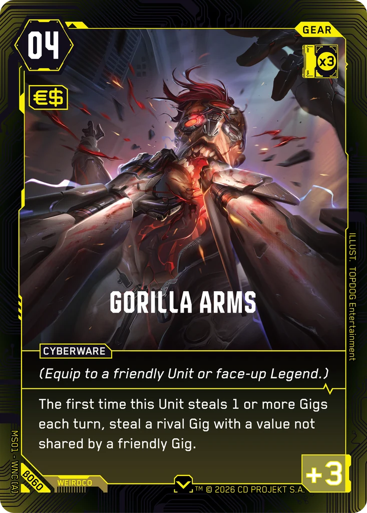 Gorilla Arms β060 Normal Cyberpunk TCG card
