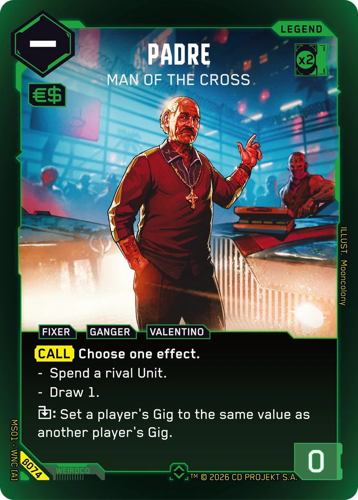 Padre, Man of the Cross β074 Foil Cyberpunk TCG card