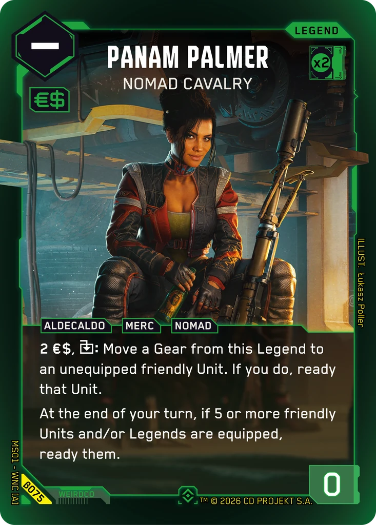 Panam Palmer, Nomad Cavalry β075 Foil Cyberpunk TCG card