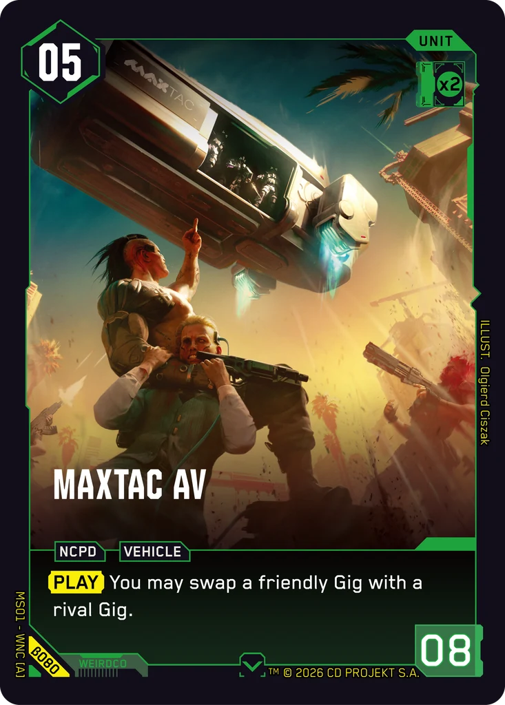 MaxTac AV β080 Normal Cyberpunk TCG card