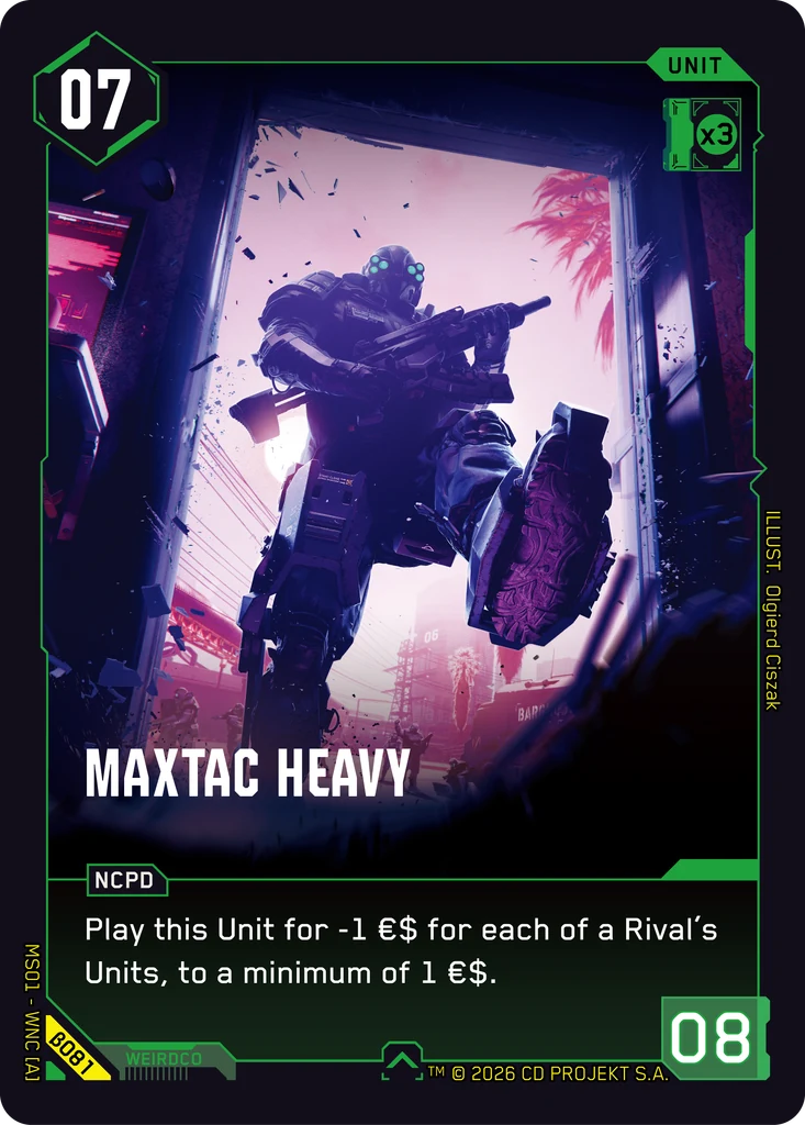 MaxTac Heavy β081 Normal Cyberpunk TCG card