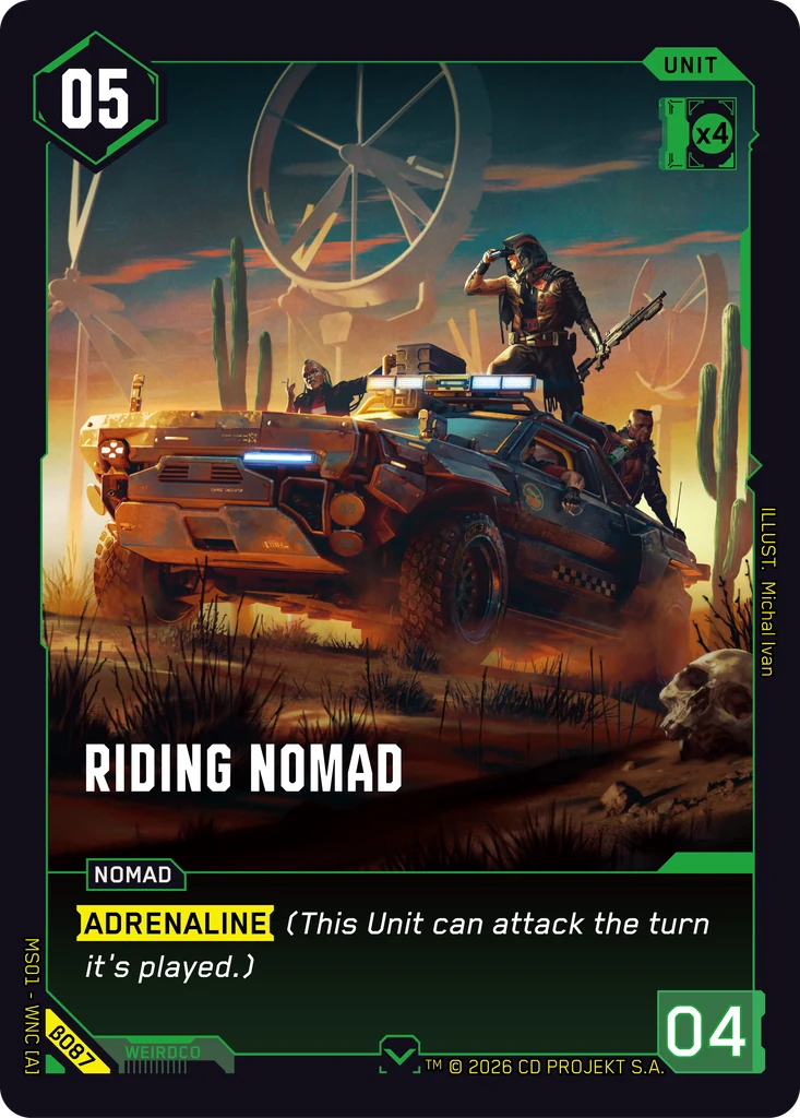 Riding Nomad β087 Normal Cyberpunk TCG card