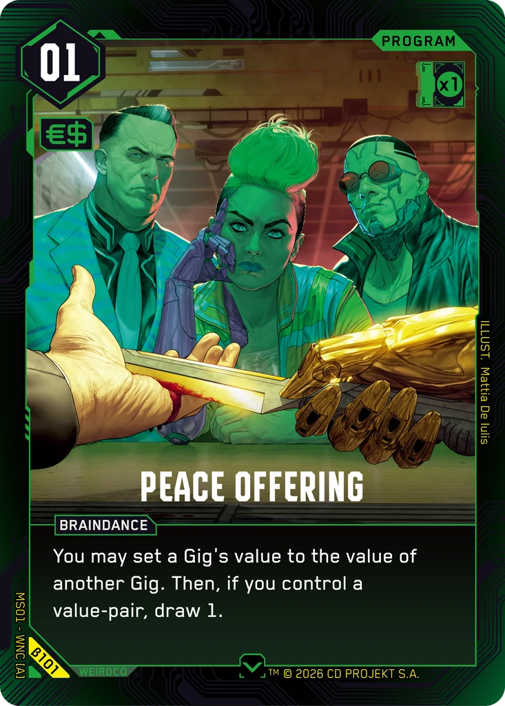 Peace Offering β101 Normal Cyberpunk TCG card