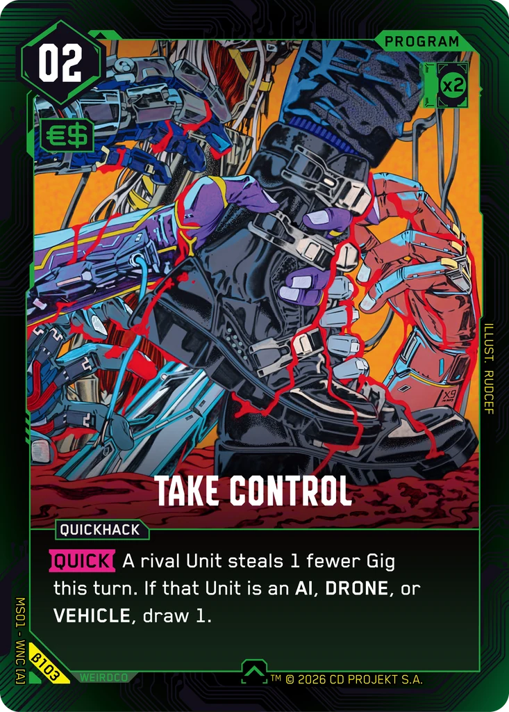 Take Control β103 Normal Cyberpunk TCG card