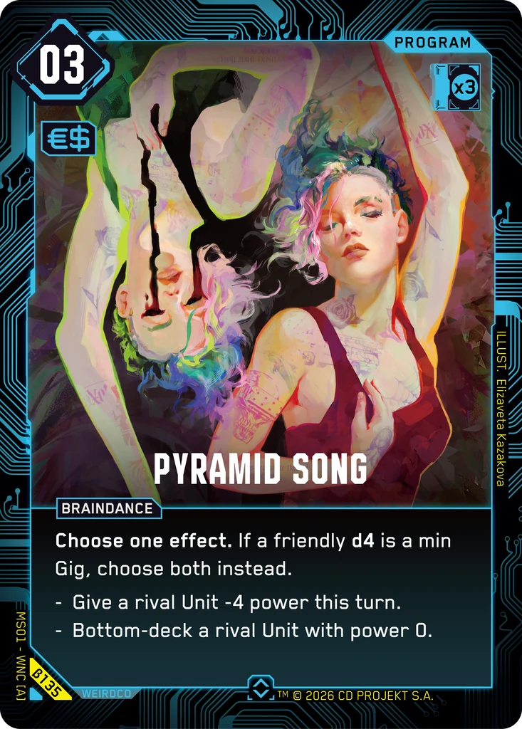 Pyramid Song β135 Foil Cyberpunk TCG card