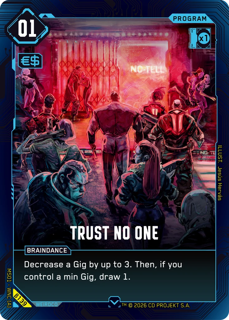 Trust No One β139 Normal Cyberpunk TCG card