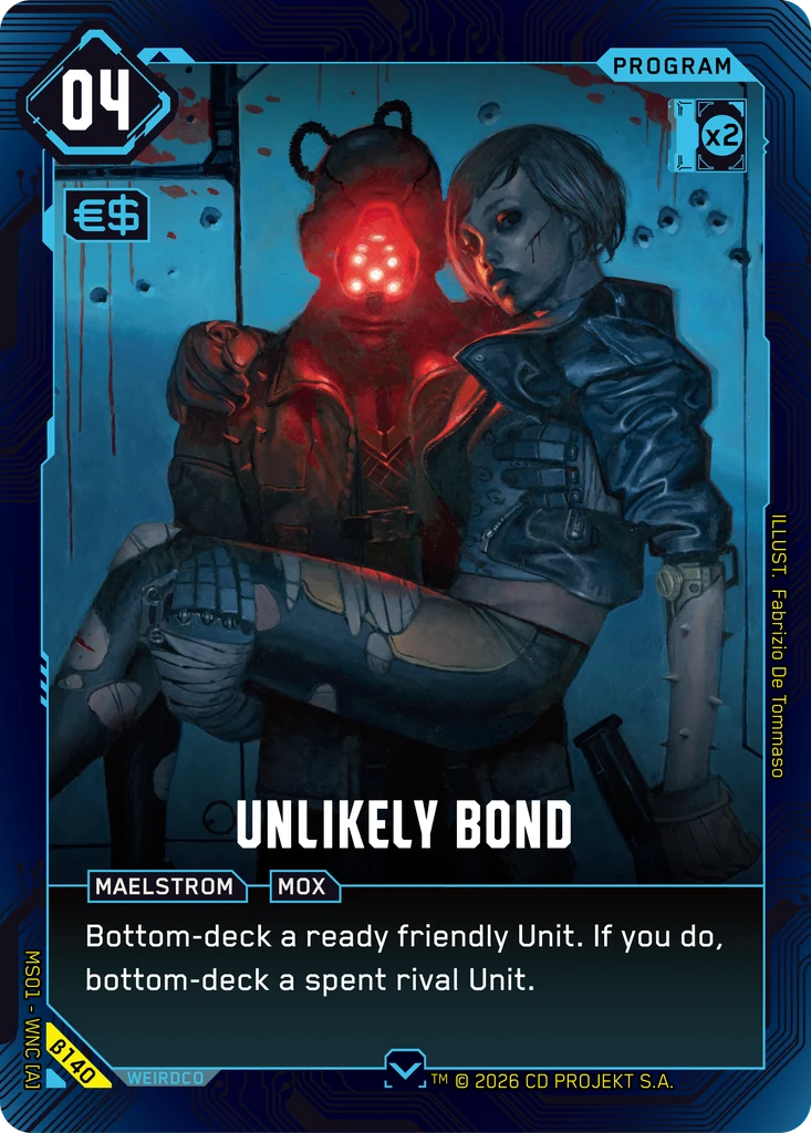 Unlikely Bond β140 Normal Cyberpunk TCG card