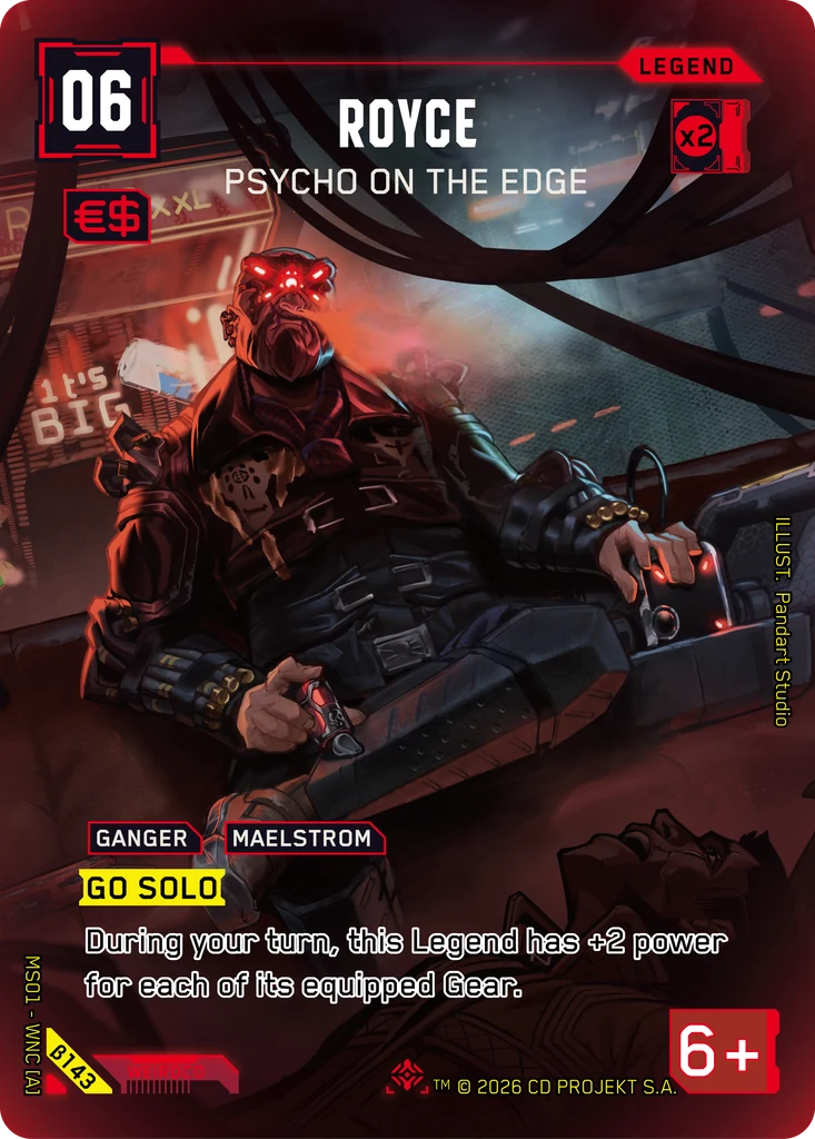 Royce, Psycho on the Edge β143 Foil Cyberpunk TCG card