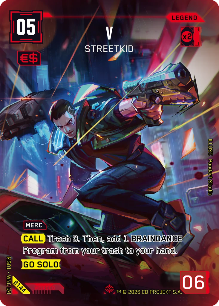 V, Streetkid β144 Foil Cyberpunk TCG card