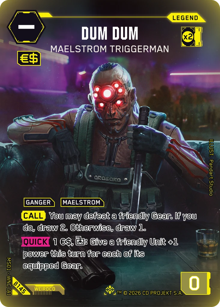 Dum Dum, Maelstrom Triggerman β145 Foil Cyberpunk TCG card