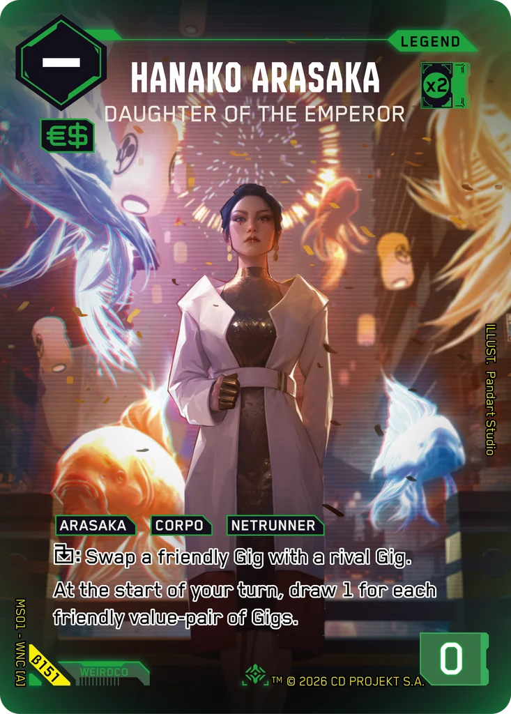 Hanako Arasaka, Daughter of the Emperor β151 Foil Cyberpunk TCG card