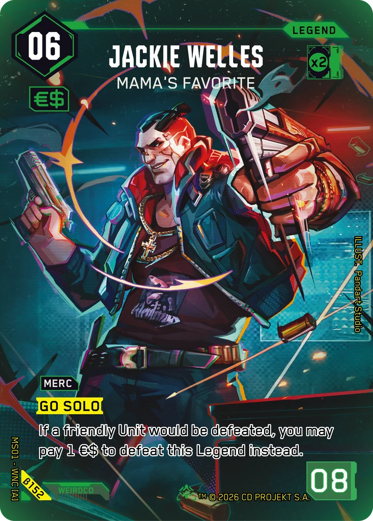Jackie Welles, Mama's Favorite β152 Foil Cyberpunk TCG card