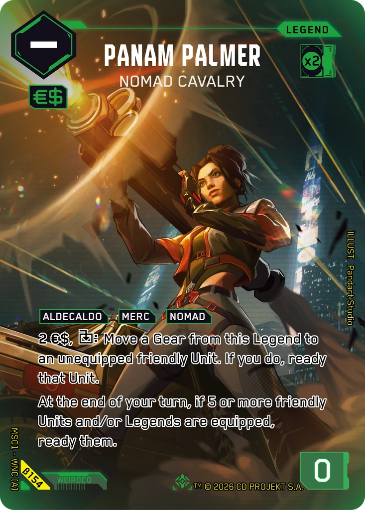Panam Palmer, Nomad Cavalry β154 Foil Cyberpunk TCG card