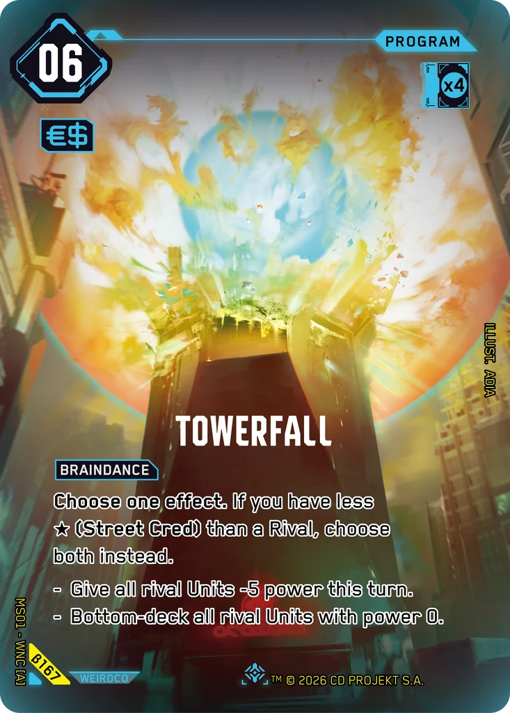 Towerfall β167 Foil Cyberpunk TCG card