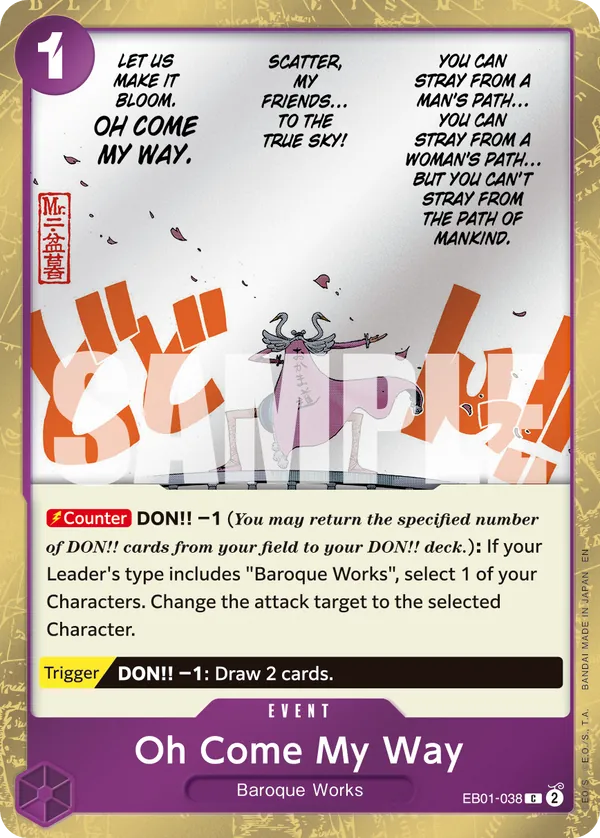 Oh Come My Way EB01-038 Pirate Foil