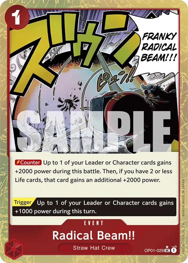 Radical Beam!! OP01-029 Alternate Art