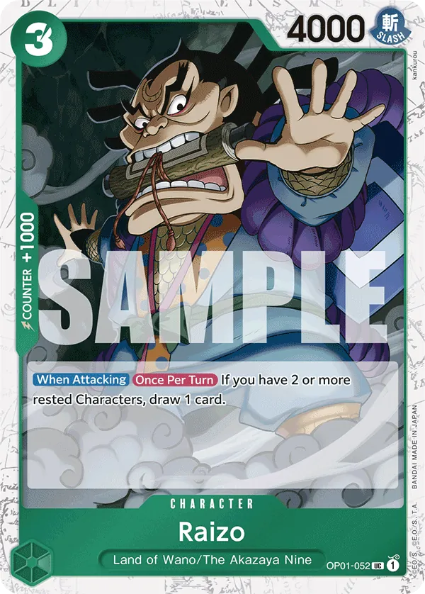Raizo OP01-052 Pirate Foil