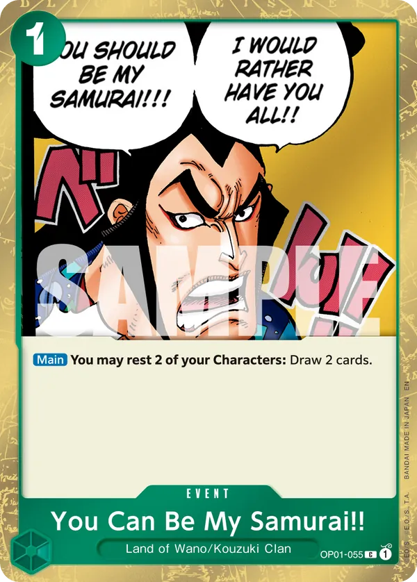You Can Be My Samurai!! OP01-055 Pirate Foil