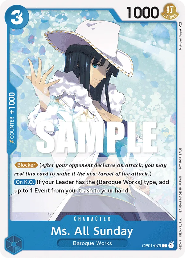 Ms. All Sunday OP01-079 Alternate Art