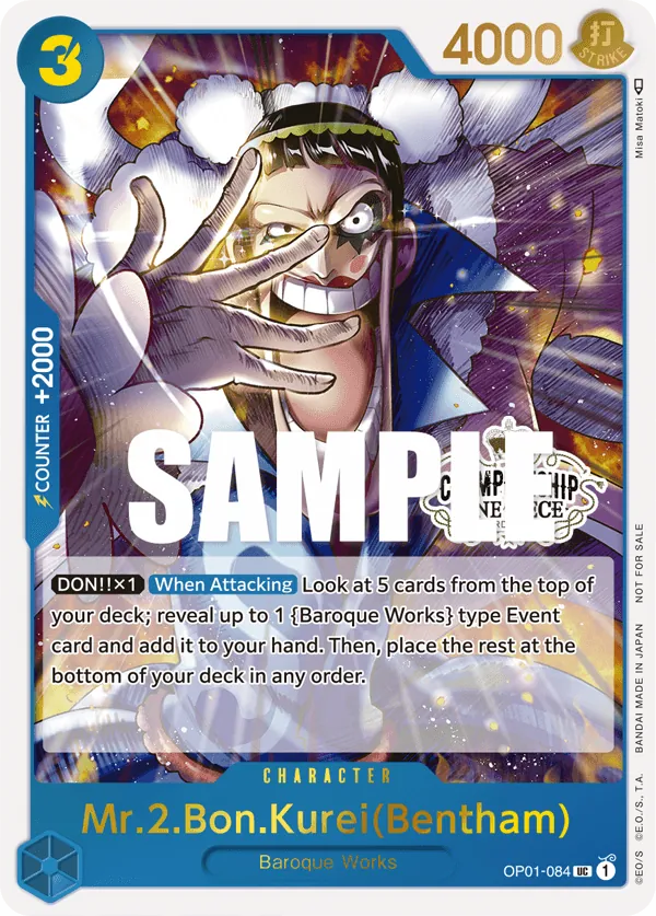 Mr.2.Bon.Kurei(Bentham) OP01-084 Alternate Art