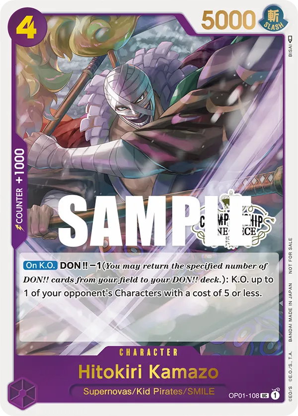 Hitokiri Kamazo OP01-108 Alternate Art