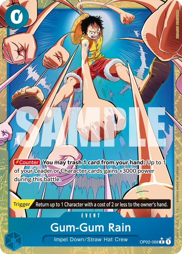 Gum-Gum Rain OP02-068 Alternate Art