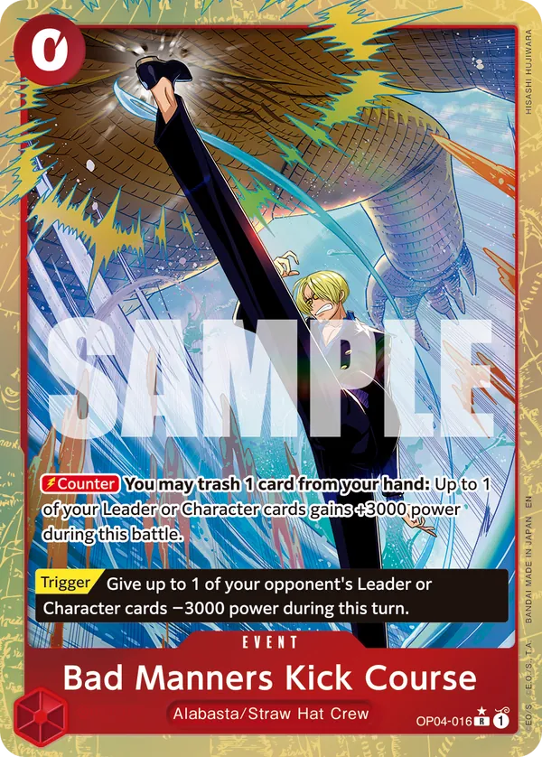 Bad Manners Kick Course OP04-016 · Alternate Art