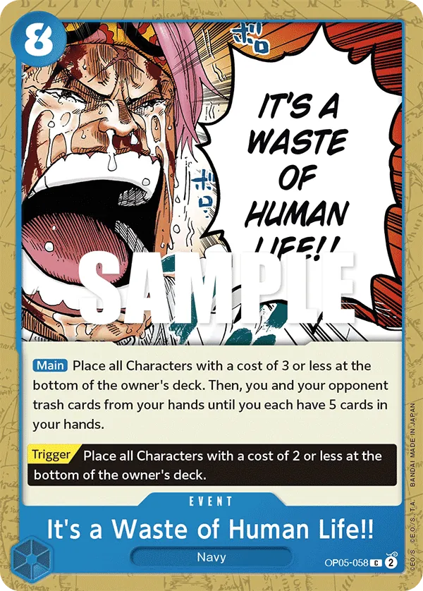It's a Waste of Human Life!! OP05-058 Normal